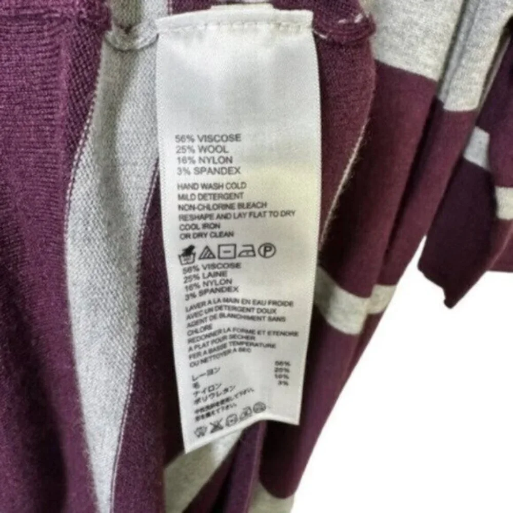NWT Tommy Bahama | Plum Purple & Gray Stripe Sweater Dress Size Large
